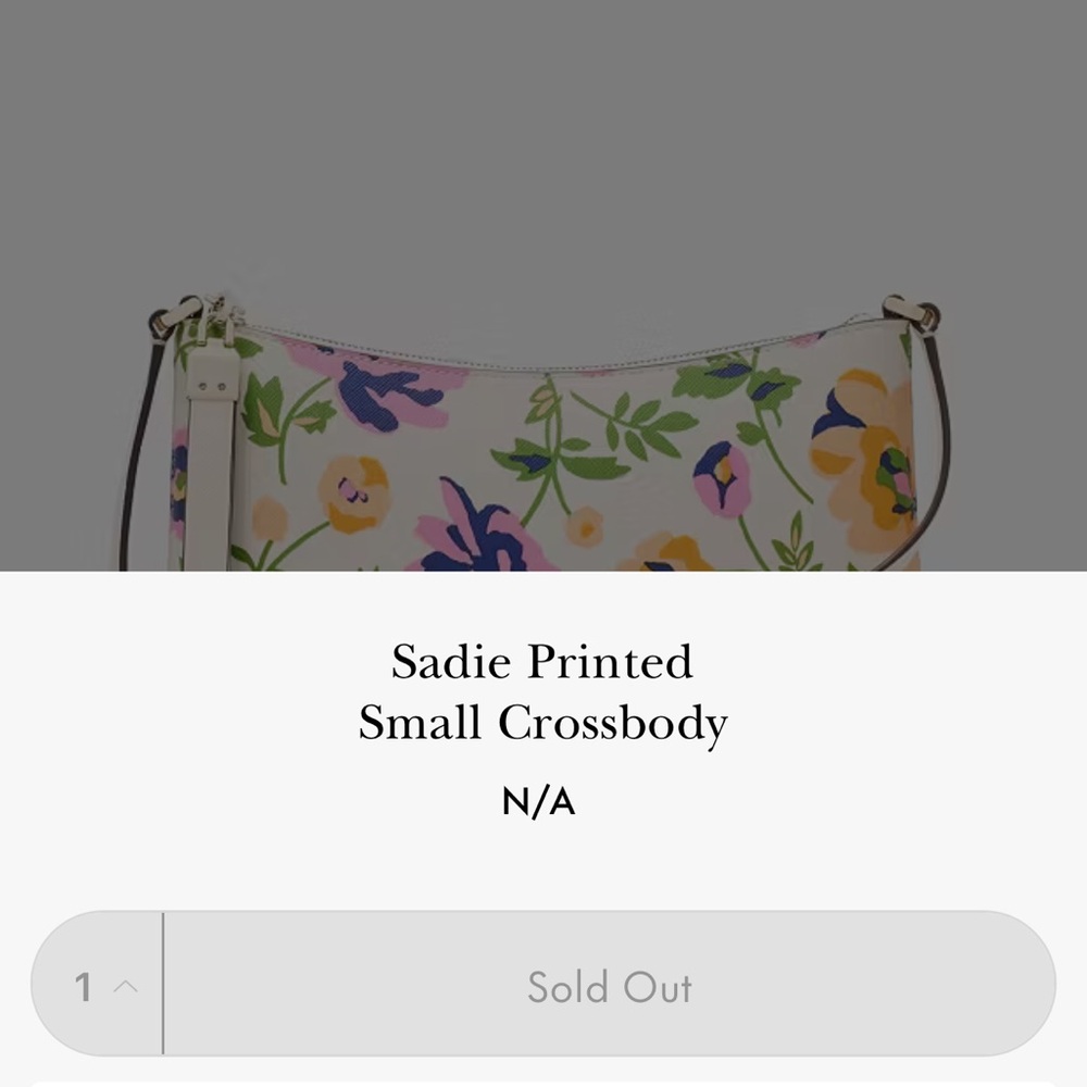 ❌SOLD ❌🌸🌼Brand New Kate Spade Sadie Printed Small Crossbody 🌸🌼 - Picture 13 of 14